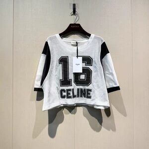 🚩steal authentic Celine Black and White Jersey Top